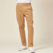 Pantalon chino tapered velours beige homme