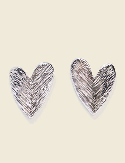 Boucles d'oreilles clous couleur argent femme