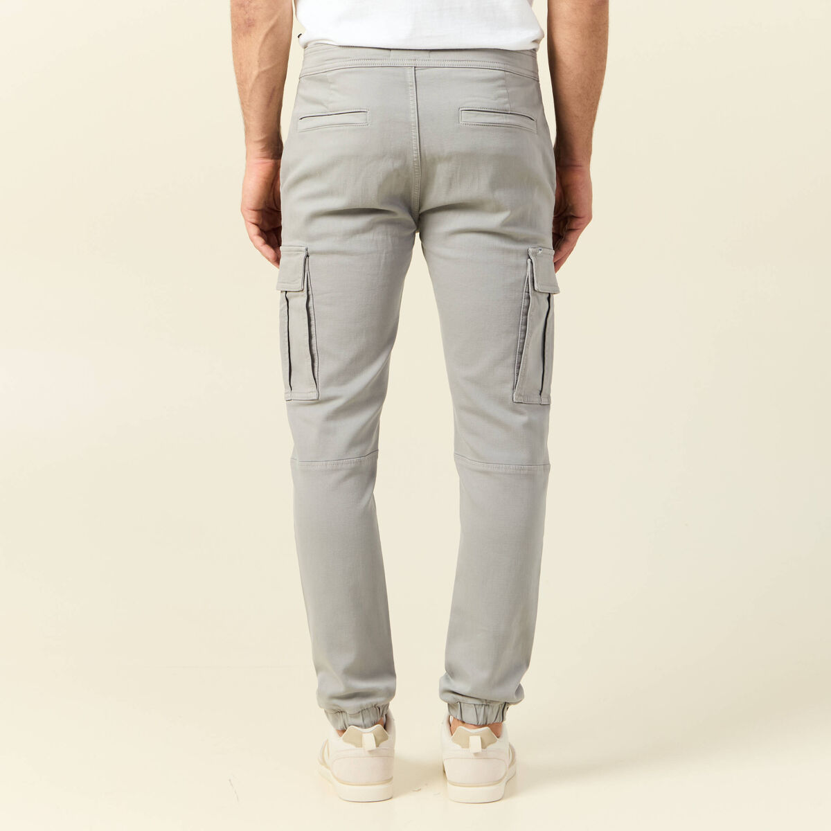 Pantalon battle bas resserré gris homme