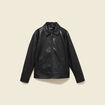 Blouson droit court manches longues noir homme
