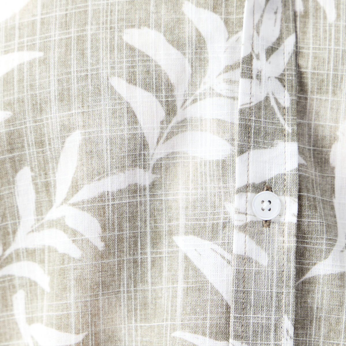 Chemise manches courtes vert kaki homme