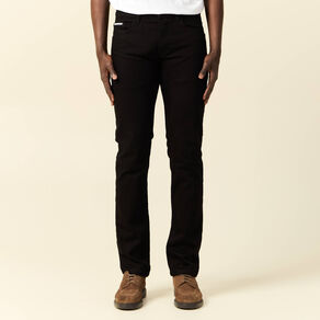 Jeans straight denim noir homme
