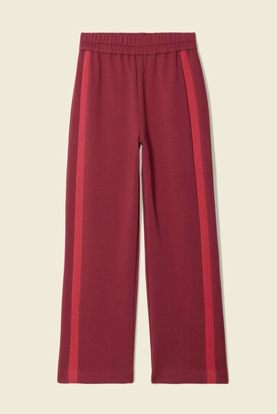 Pantalon jogging large prune femme