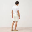 Bermuda en velours ecru homme