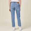 Jeans girlfriend taille haute denim stone femme