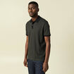 Polo col polo manches courtes en coton noir homme