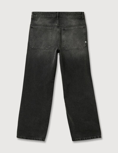 Jeans loose longueur 32 en coton denim noir homme
