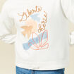 Sweat à capuche ecru femme
