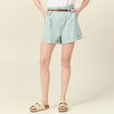 Short paperbag ceinturé vert pastel femme