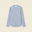 Chemise manches longues bleu gris homme