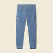 Jeans battle à coulisse denim used homme