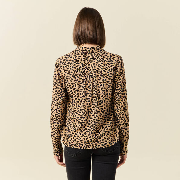 chemise manches longues marron clair femme Chemise manches longues marron clair femme