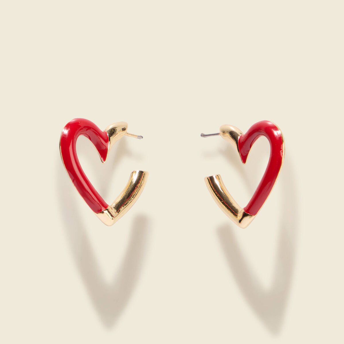 Boucles d'oreilles rouge femme