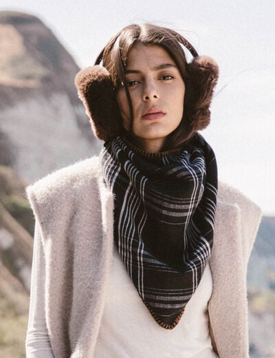 Foulard noir femme