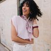 T-shirt manches courtes rose clair femme