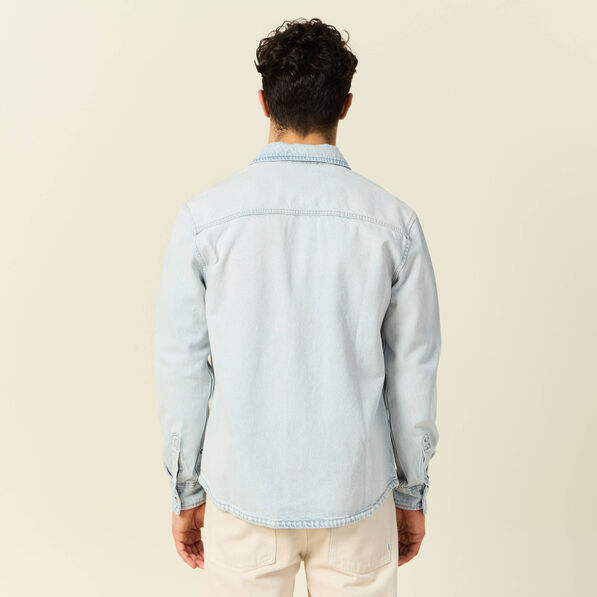 Surchemise en jean denim snow bleach homme