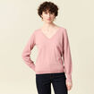 Pull manches longues rose pastel femme