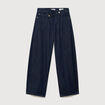 Jeans slouchy ceinture taille standard denim brut rinse femme