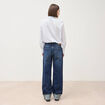 Jeans straight taille standard denim brut femme