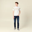 T-shirt col rond manches courtes ecru homme
