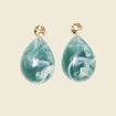 Boucles d'oreilles pendantes vert pastel femme