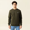 Sweat manches longues vert kaki homme