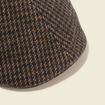 Casquette tweed avec doublure vert kaki homme