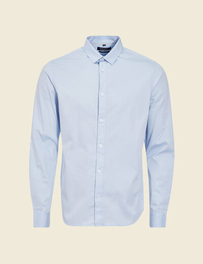 Chemise manches longues bleu clair homme