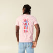 T-shirt manches courtes rose pastel homme