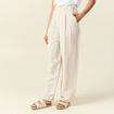 Pantalon large à pinces sable femme