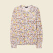 Blouse manches longues beige femme