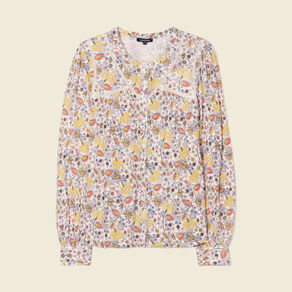 Blouse manches longues beige femme