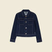 Veste en jean droite denim brut femme