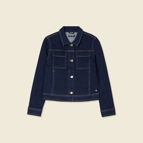 veste en jean droite denim brut femme Veste en jean droite denim brut femme