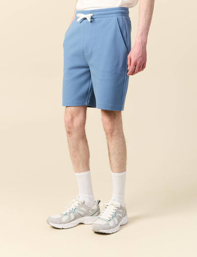 Short jogpant bleu gris homme