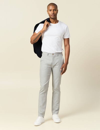 Pantalon chino gris foncé homme