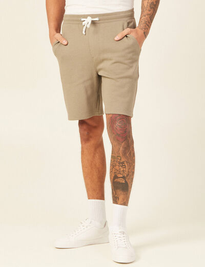 Short éco-responsable vert kaki homme