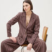 Veste blazer manches longues marron chocolat femme