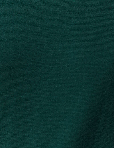Pull manches longues vert fonc&eacute; femme