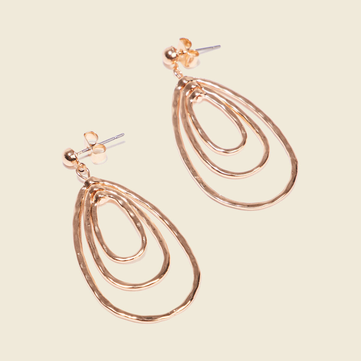 Boucles d'oreilles pendantes couleur or femme