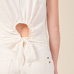 T-shirt manches courtes creme femme