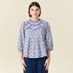 Blouse manches 3/4 blanc femme