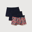 Lot de 3 boxers bleu marine homme