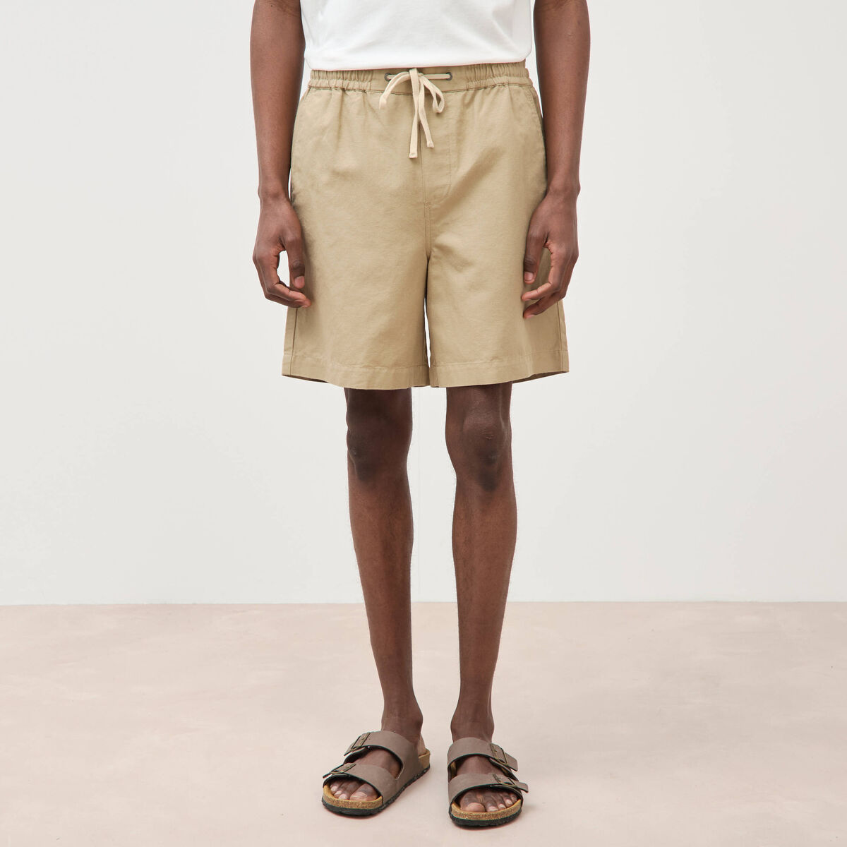 Bermuda vert olive homme