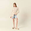 Pull ajouré éco-responsable creme femme