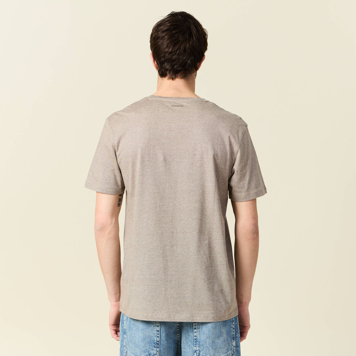 T-shirt manches courtes homme vert kaki homme
