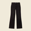 Jeans flare taille haute denim noir femme