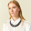 Collier avec strass noir femme