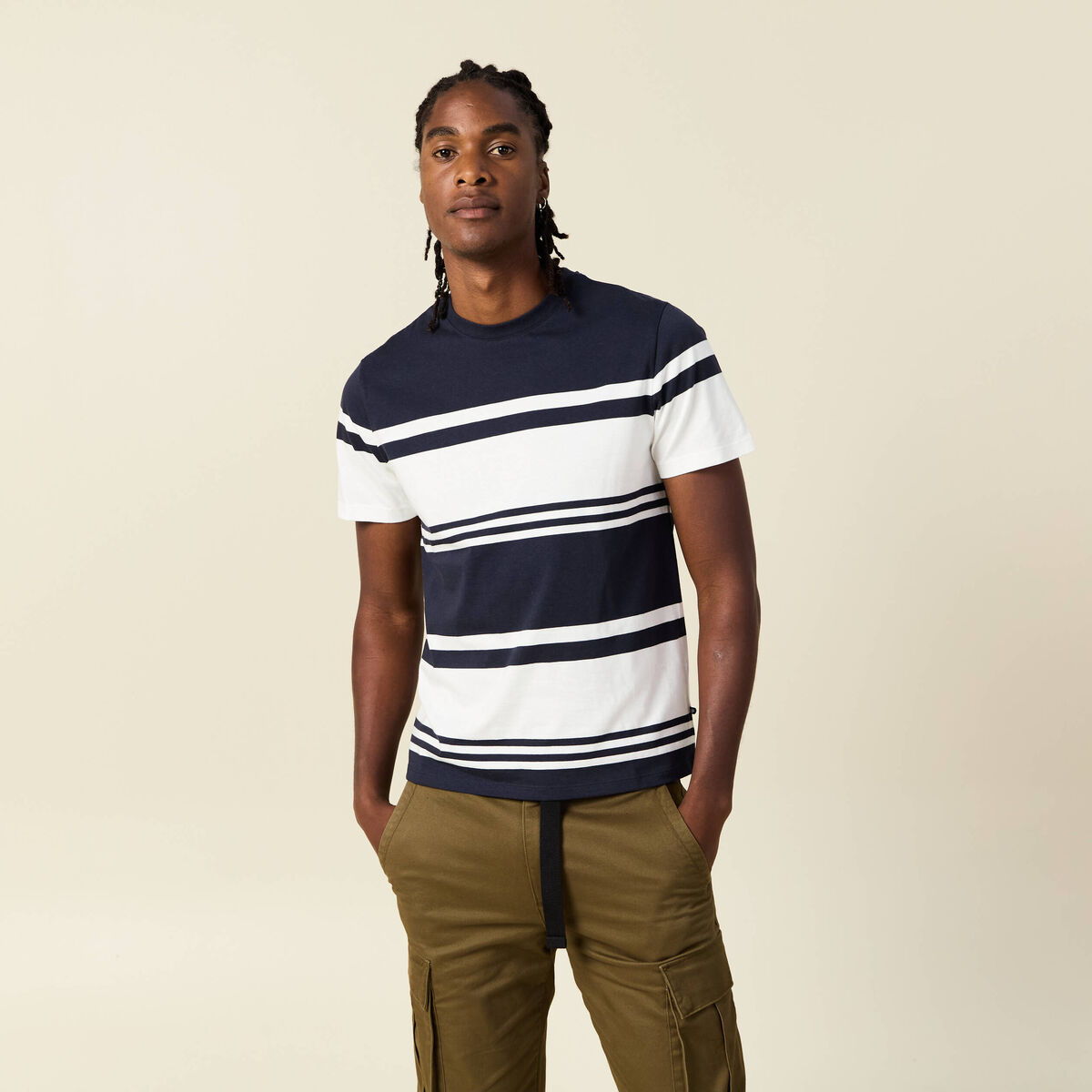 T-shirt éco-responsable ecru homme