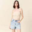 Bustier sans manches ecru femme
